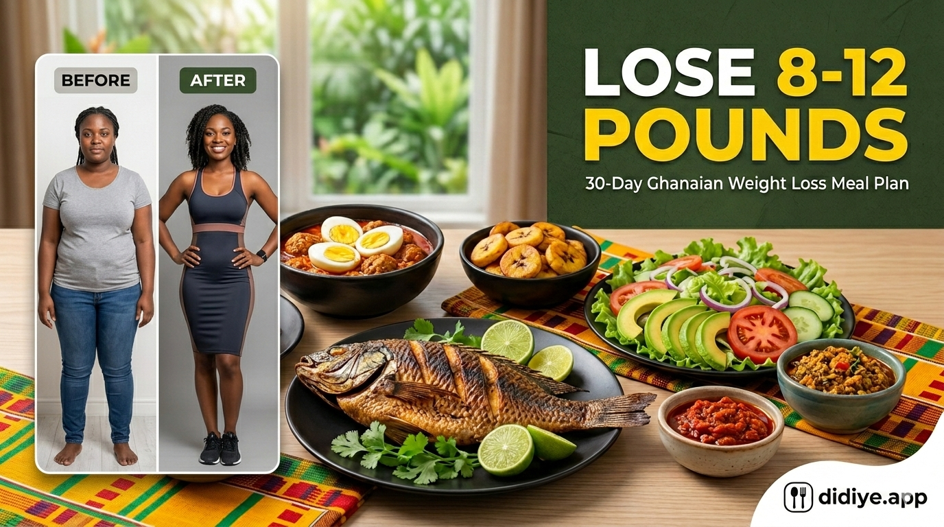 30-Day Ghanaian Weight Loss Meal Plan: Lose 8-12 Pounds