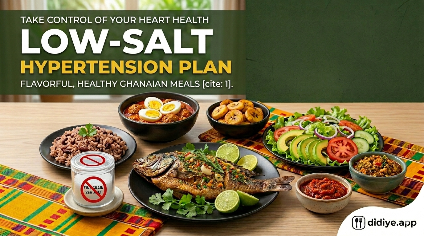 Low-Salt Ghanaian Meal Plan: 7 Days to Lower Blood Pressure